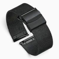 Bracelet Milanais Boucle Déployante noir