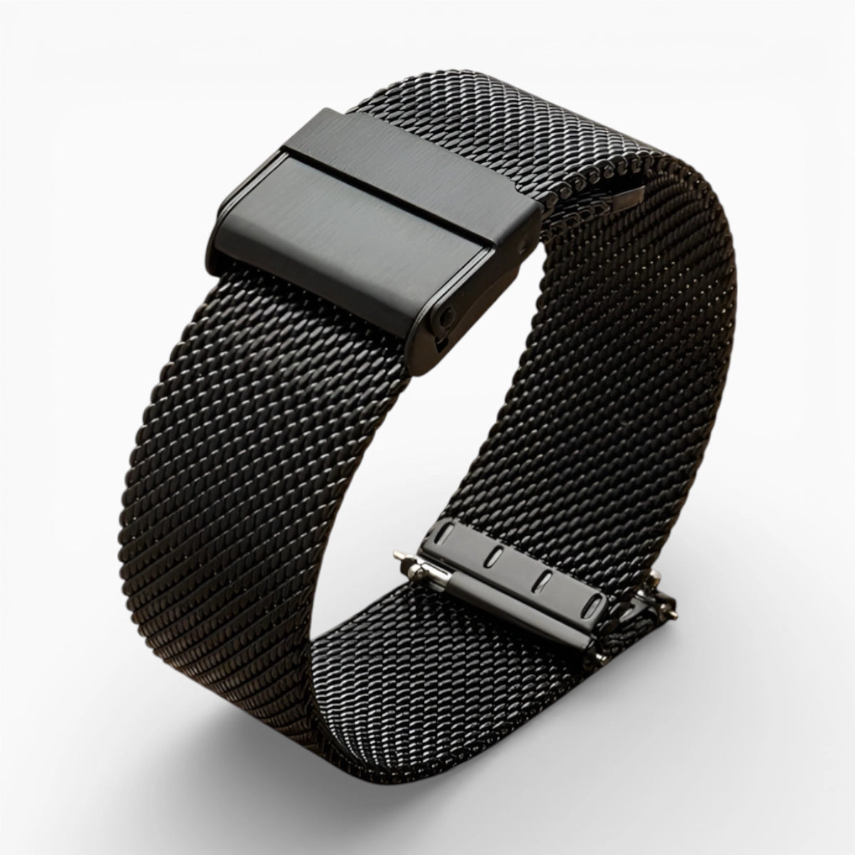 bracelet milanais dégagement rapide noir