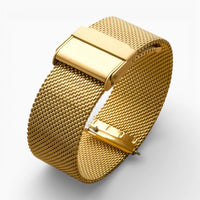 bracelet milanais dégagement rapide or