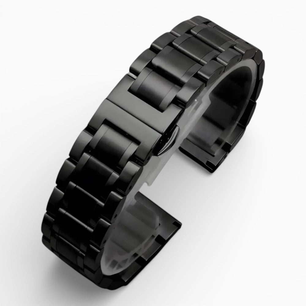 bracelet montre acier noir