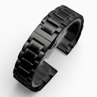 bracelet montre acier noir