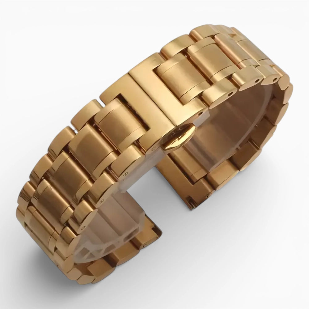 bracelet montre acier or
