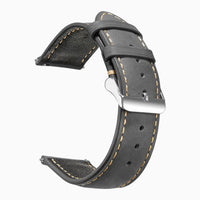 bracelet montre cuir artisanal gris