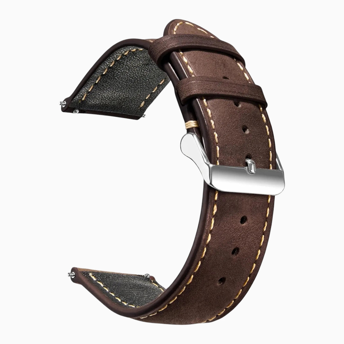bracelet montre cuir artisanal marron