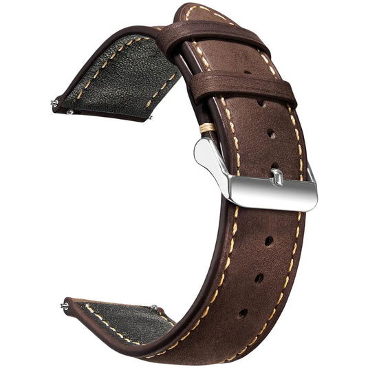 bracelet montre cuir artisanal marron