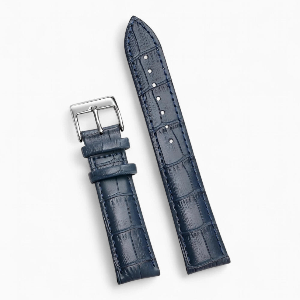 Bracelet Montre Cuir Boucle Argentée