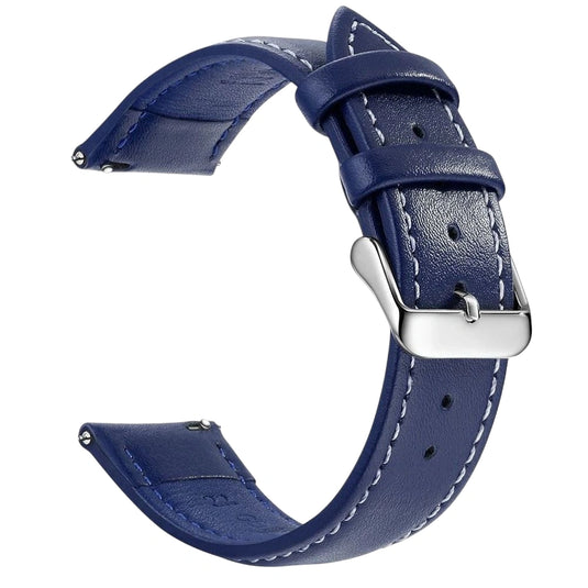 bracelet montre cuir à dégagement rapide bleu marine