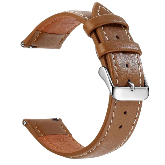 bracelet montre cuir à dégagement rapide marron clair