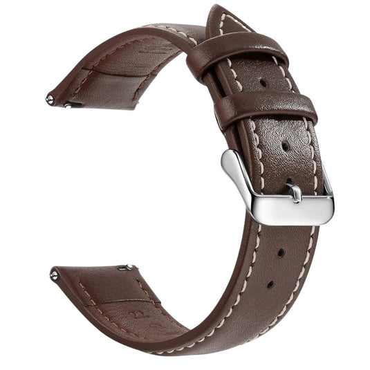 bracelet montre cuir à dégagement rapide marron