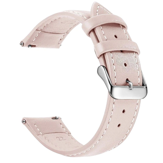 bracelet montre cuir à dégagement rapide rose