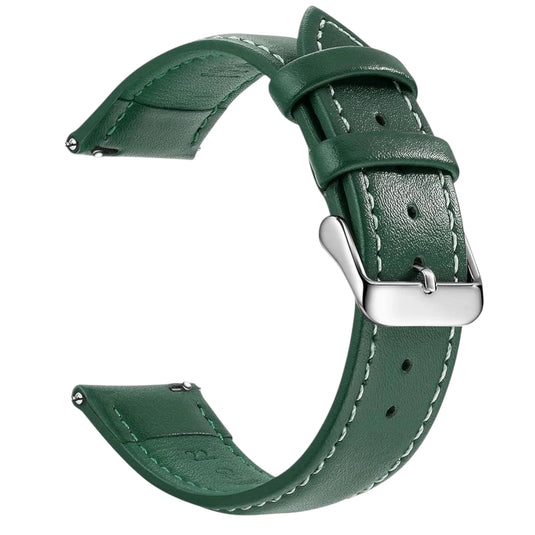 bracelet montre cuir à dégagement rapide vert