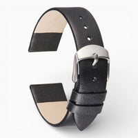 bracelet montre cuir fin noir