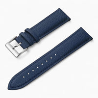bracelet montre cuir grainé bleu marine