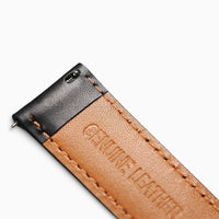bracelet montre cuir noir dégagement rapide