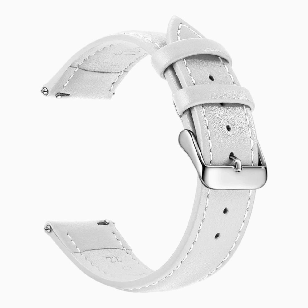 bracelet montre cuir vintage blanc