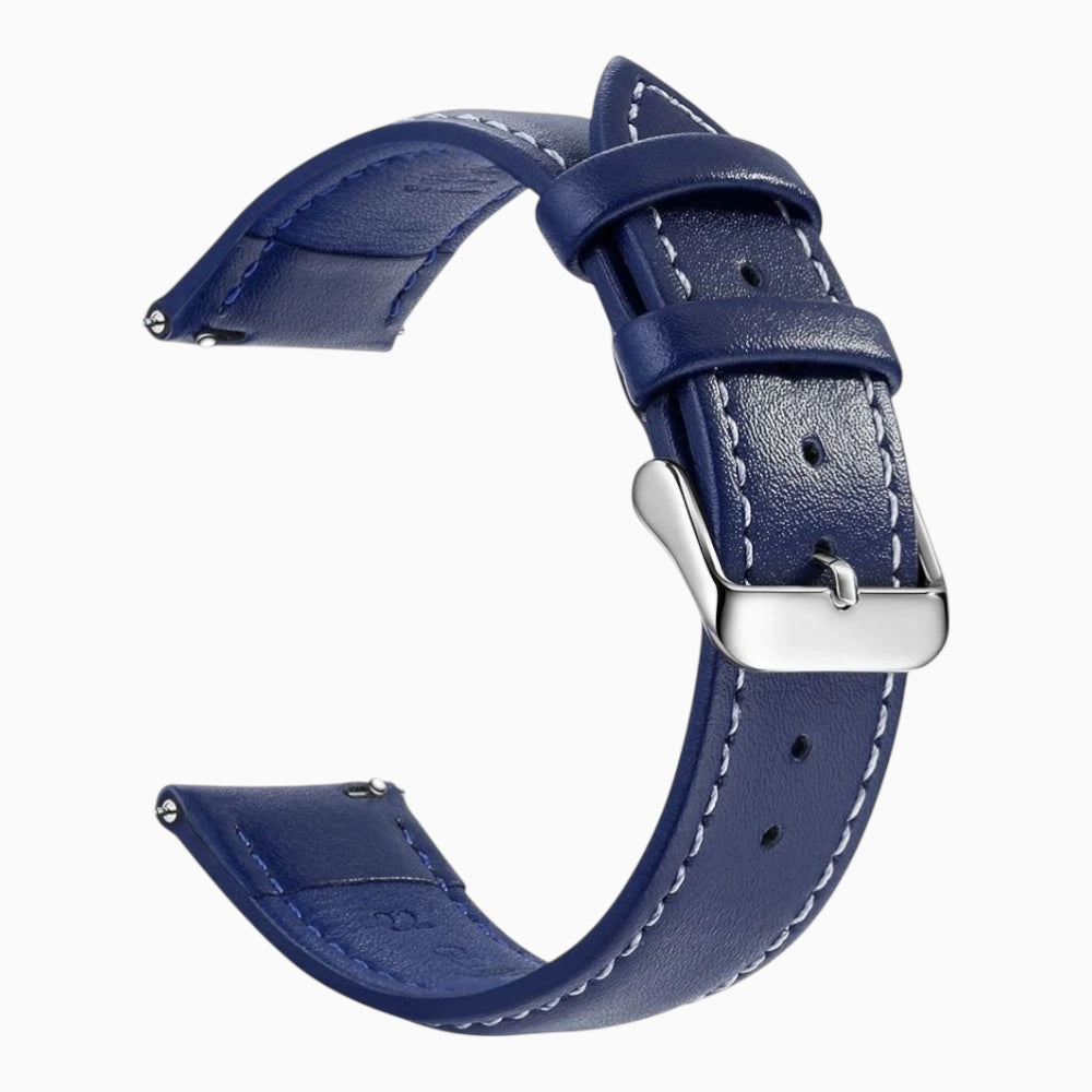 bracelet montre cuir vintage bleu marine