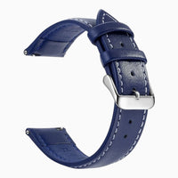 bracelet montre cuir vintage bleu marine