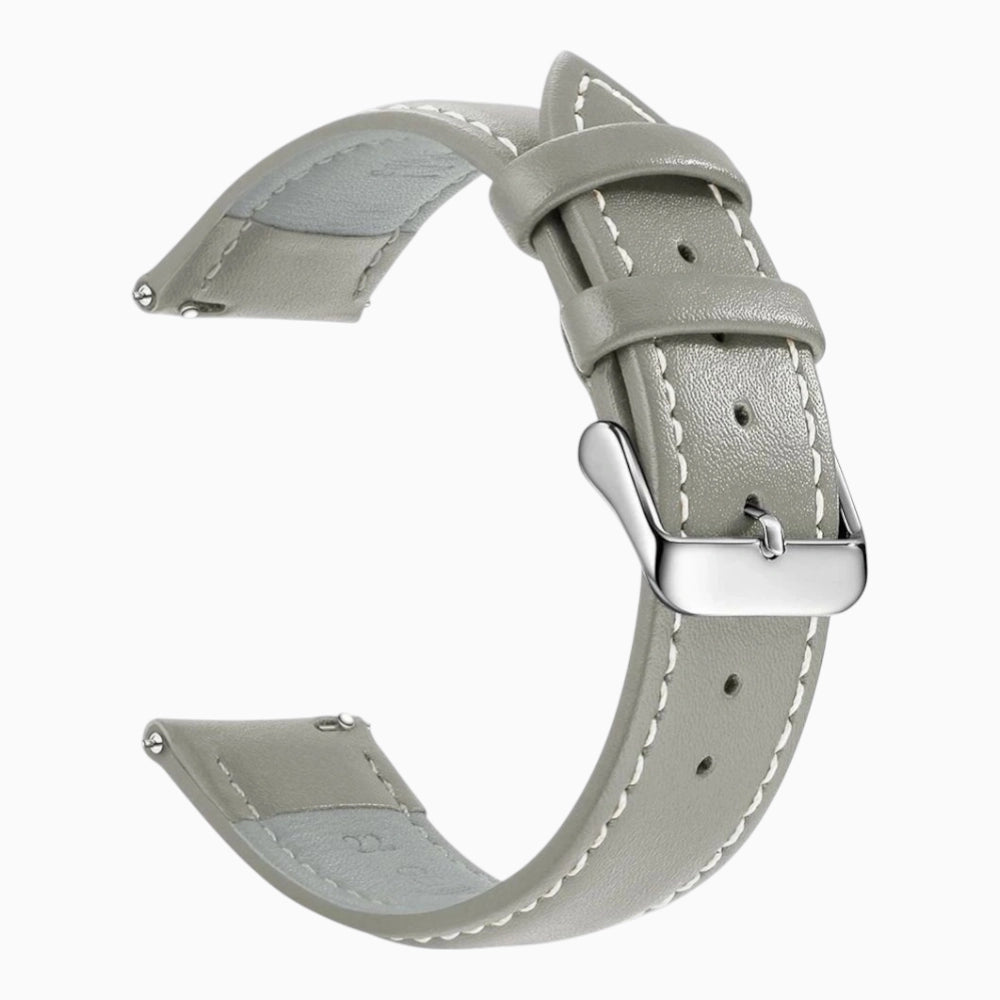 bracelet montre cuir vintage gris
