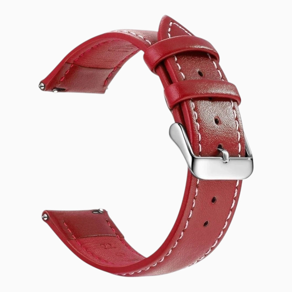 bracelet montre cuir vintage rouge