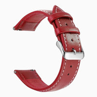 bracelet montre cuir vintage rouge