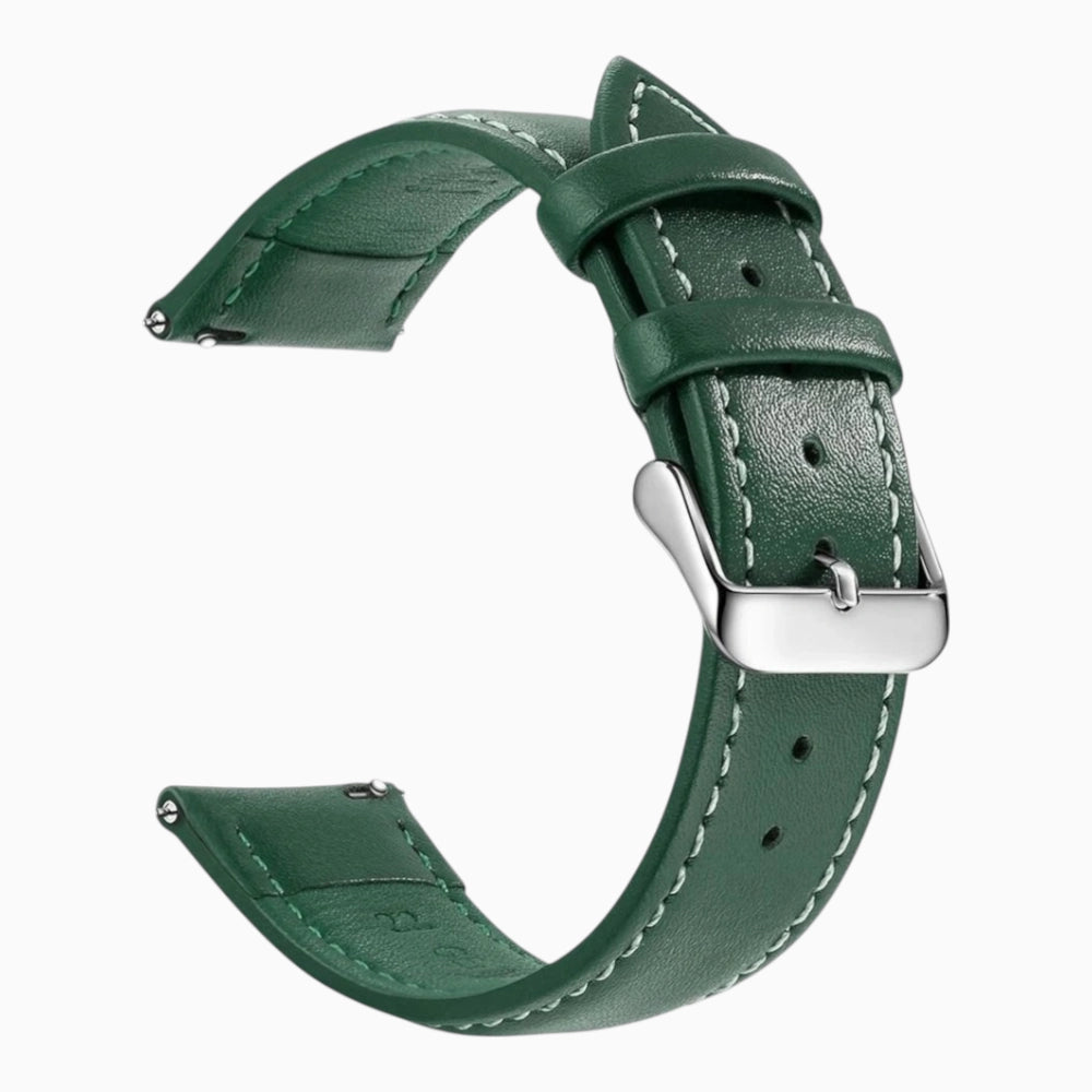 bracelet montre cuir vintage vert