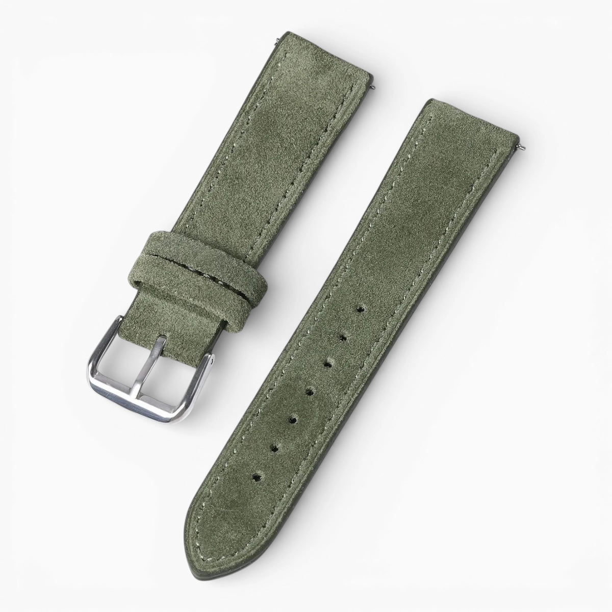 bracelet montre daim kaki