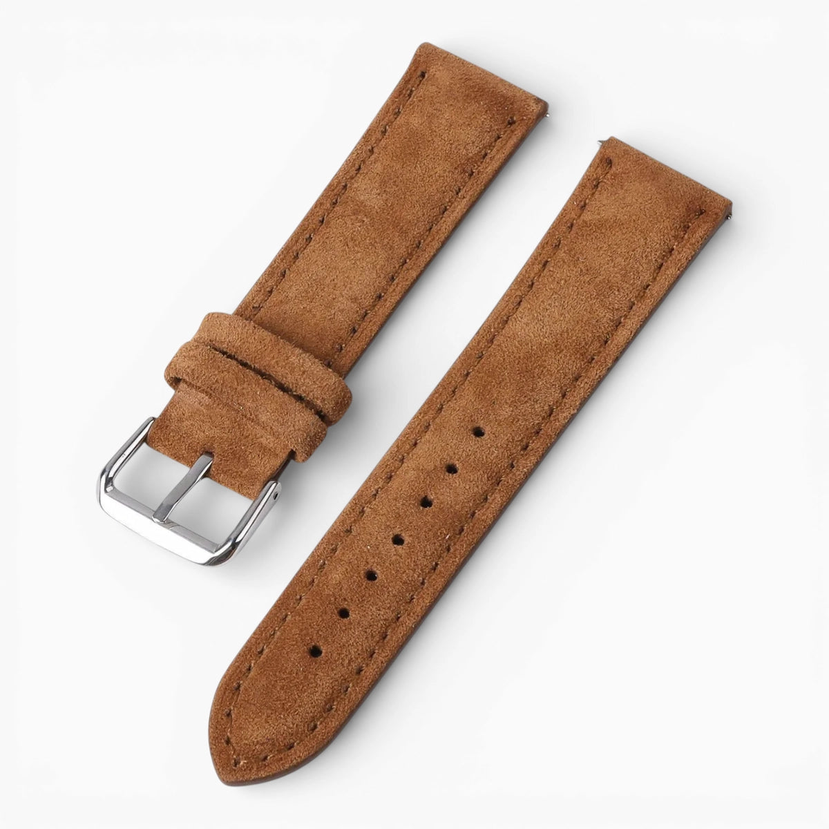 bracelet montre daim marron