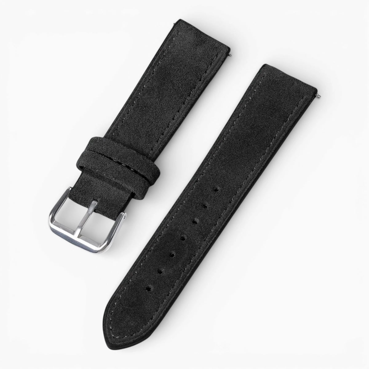 bracelet montre daim noir