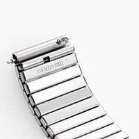 bracelet montre élastique métal extensible argent