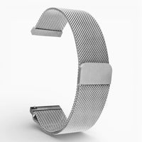 bracelet montre maille milanaise magnétique argent