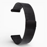 bracelet montre maille milanaise magnétique noir