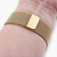 bracelet montre maille milanaise magnétique or