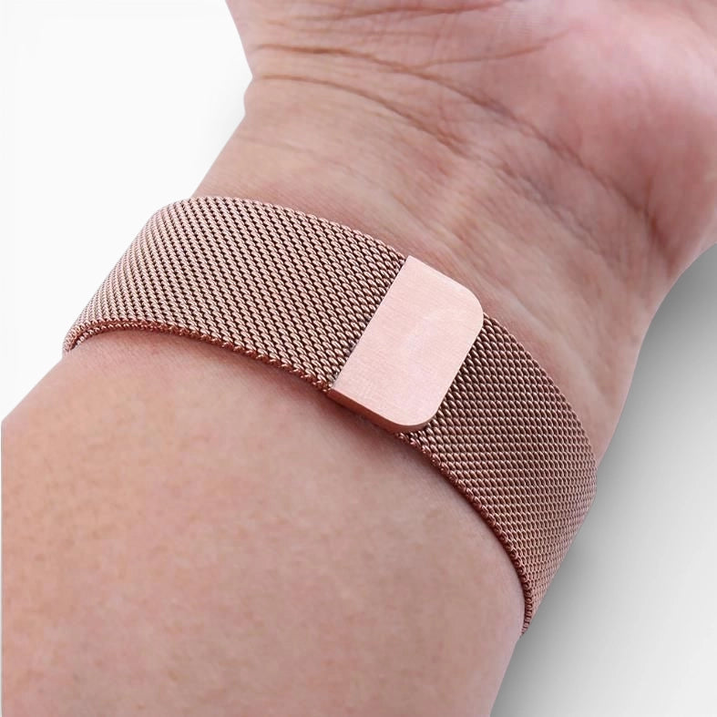 bracelet montre maille milanaise magnétique or rose