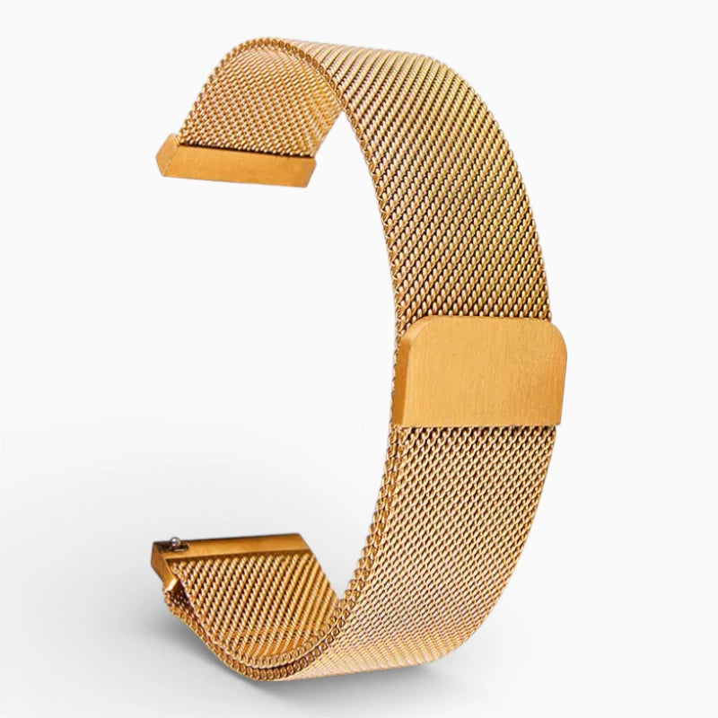 bracelet montre maille milanaise magnétique or