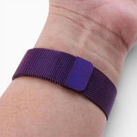 bracelet montre maille milanaise magnétique violet