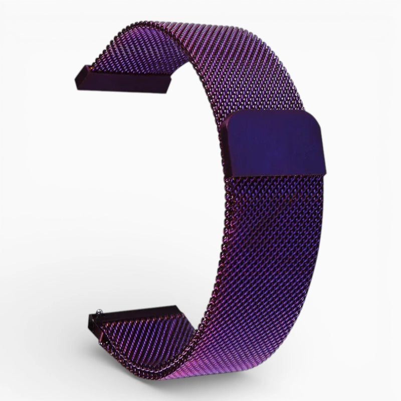 bracelet montre maille milanaise magnétique violet