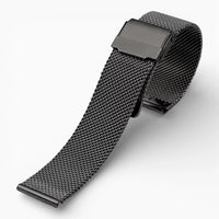 bracelet montre maille milanaise noir