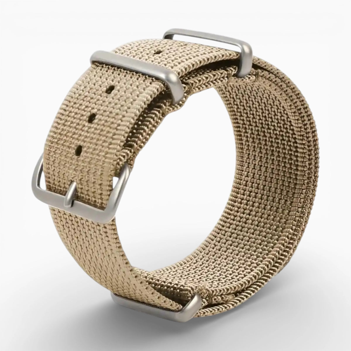 bracelet montre nato beige