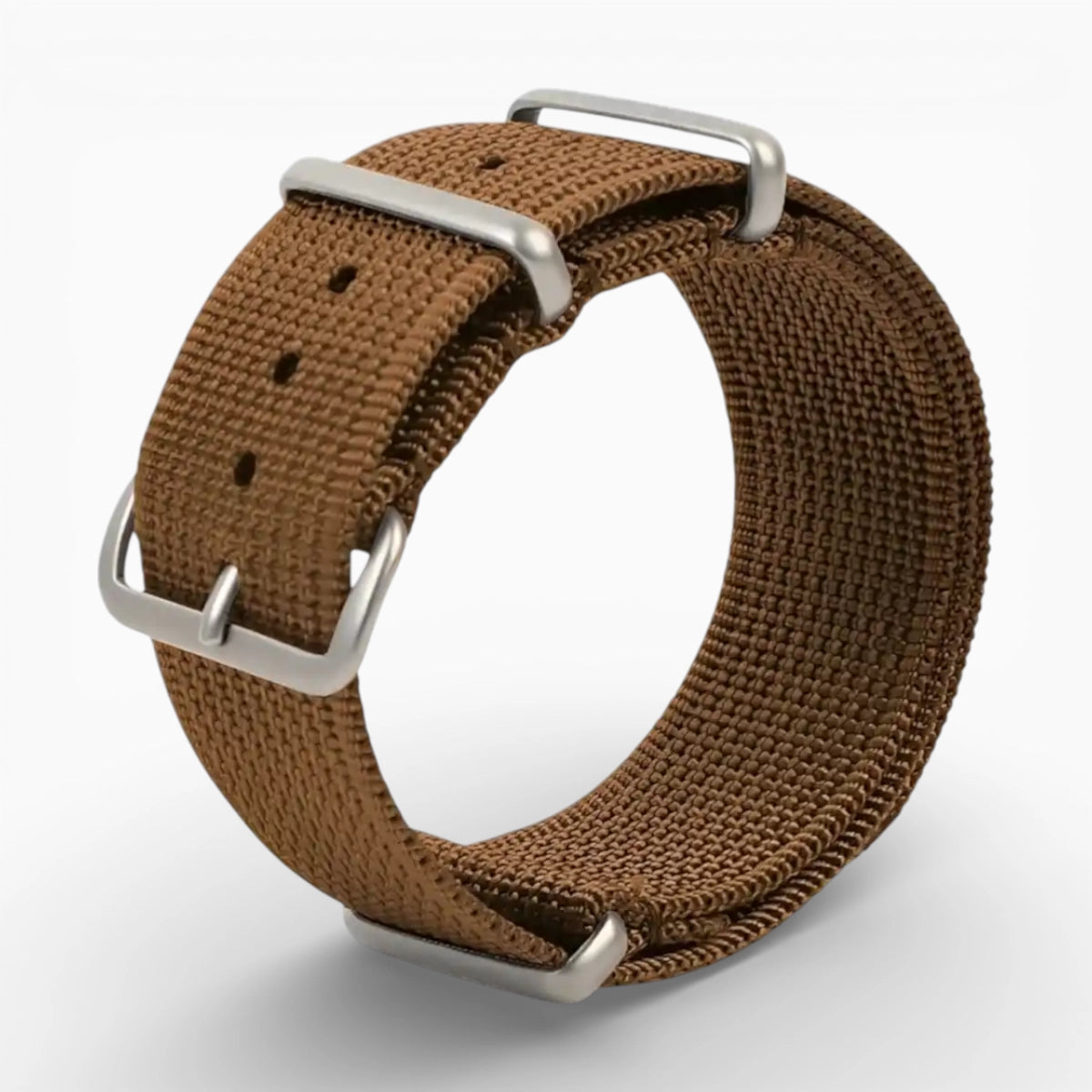 bracelet montre nato marron