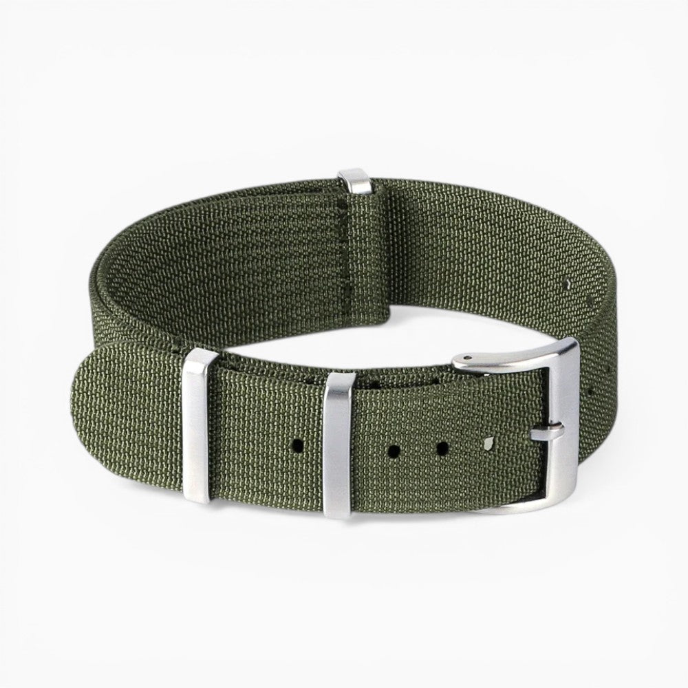 bracelet montre nato nylon tissé kaki