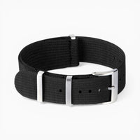 bracelet montre nato nylon tissé noir