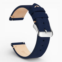 bracelet montre nubuck bleu marine