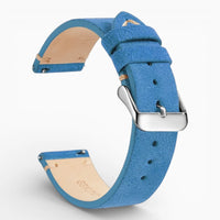 bracelet montre nubuck bleu