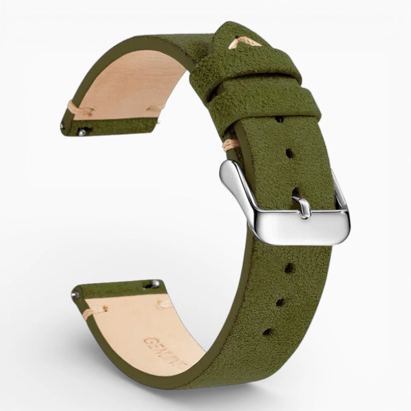 bracelet montre nubuck kaki