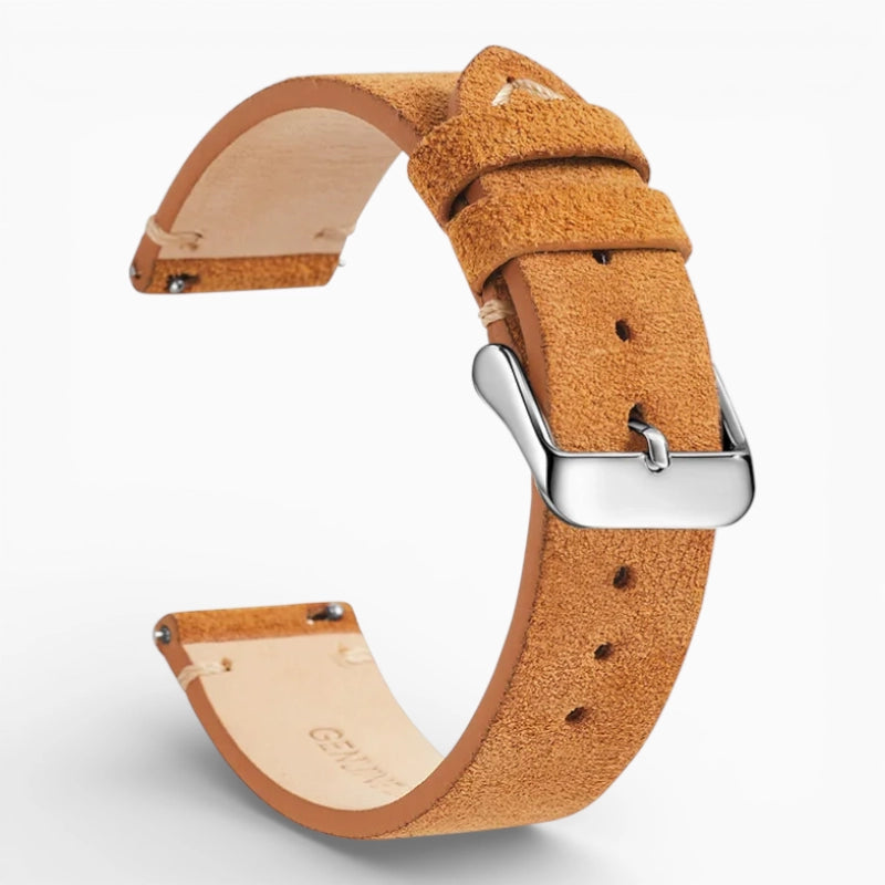 bracelet montre nubuck marron clair