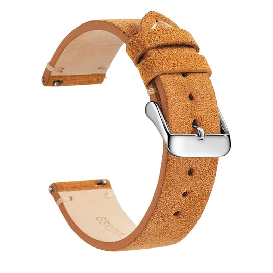 bracelet montre nubuck marron clair