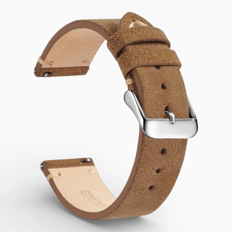 bracelet montre nubuck marron