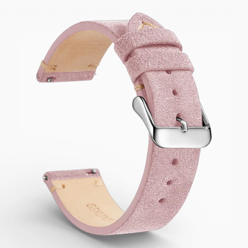 bracelet montre nubuck rose