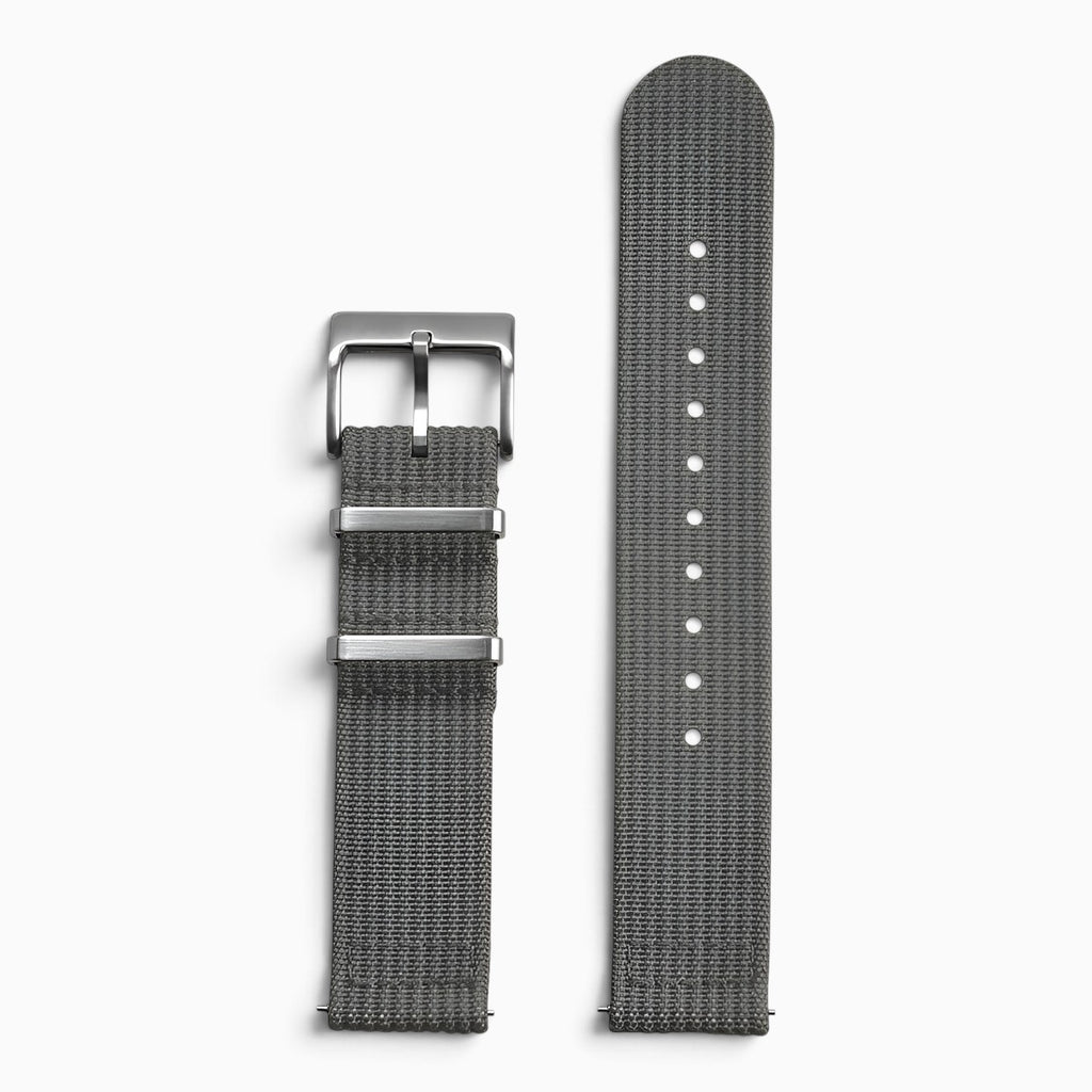 Bracelet montre nylon 2 pièces gris