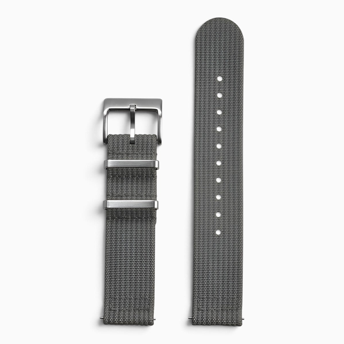 Bracelet montre nylon 2 pièces gris